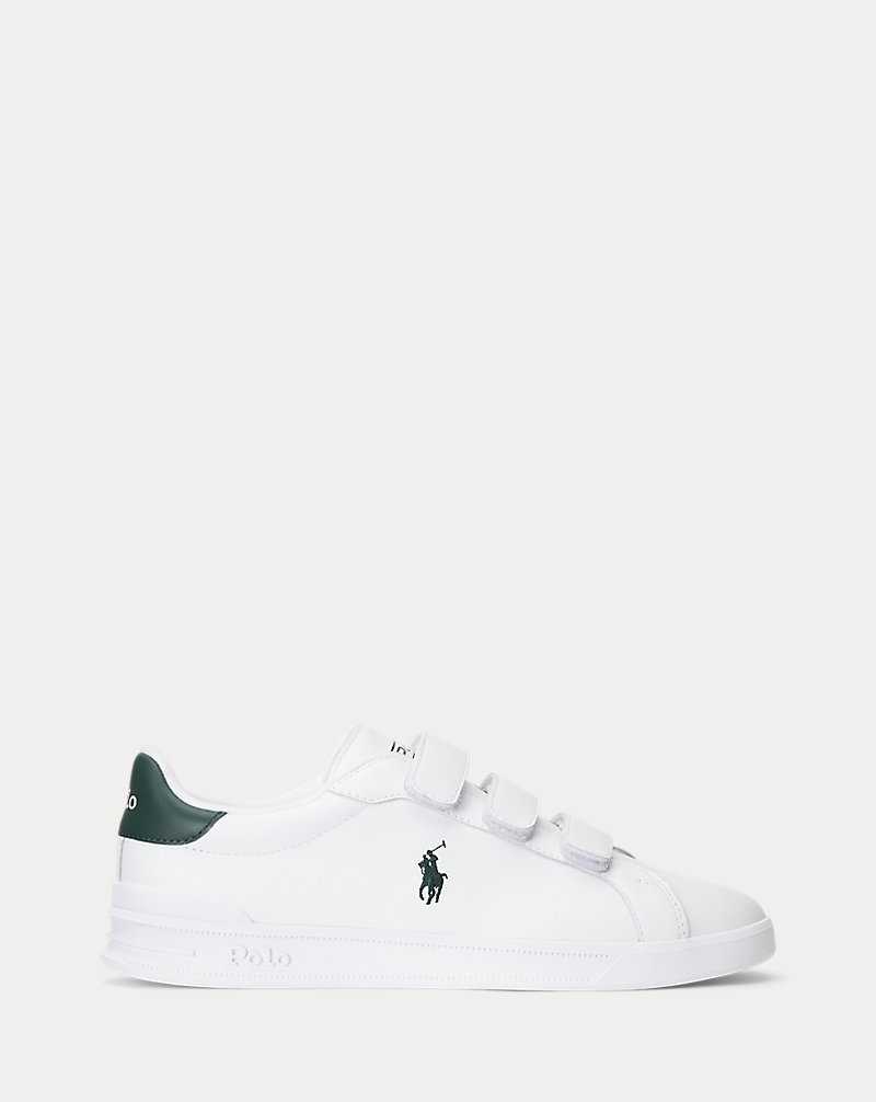 Tenis Ralph Lauren Heritage Court II Leather Hombre White/Forest | SYKTGMP-29 - vista 1