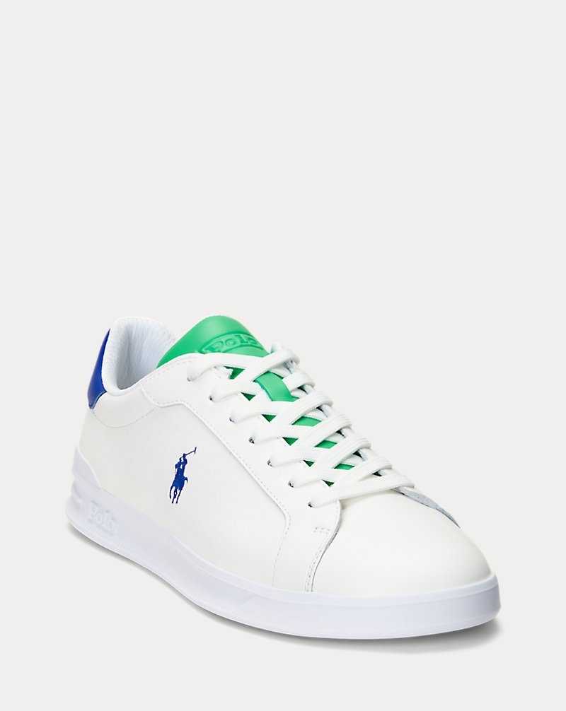 Tenis Ralph Lauren Heritage Court II Leather Hombre White/green/royal | VBFYEHJ-81 - vista 2