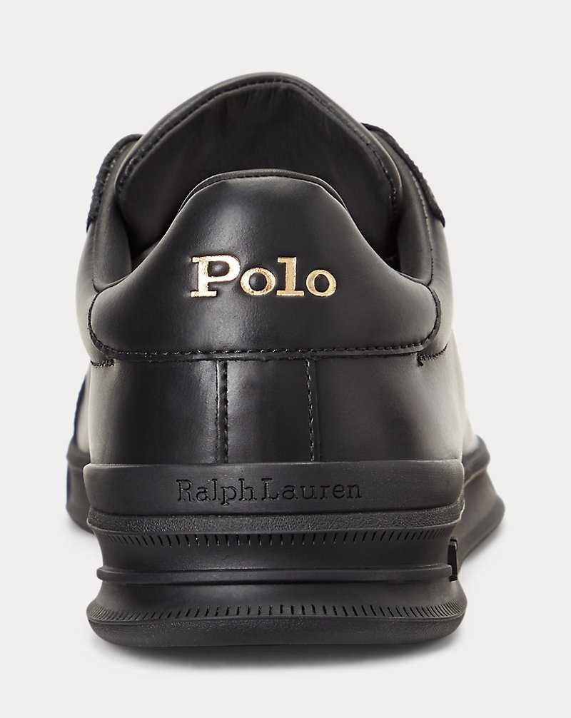 Tenis Ralph Lauren Heritage Court II Leather Hombre Negros | BXREJZN-18 - vista 3