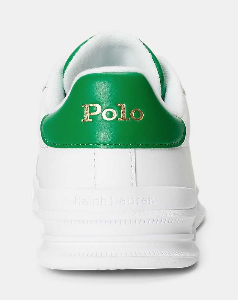 Tenis Ralph Lauren Heritage Court II Leather Hombre White/green | MXTAKQC-83 - vista 3