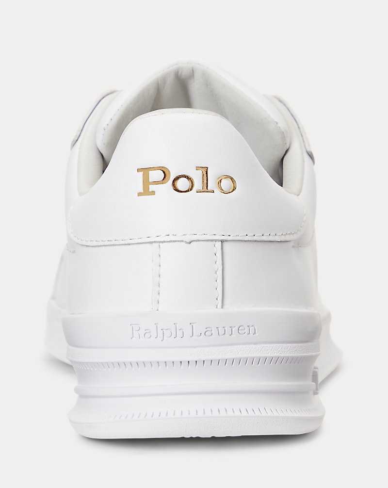 Tenis Ralph Lauren Heritage Court II Leather Mujer Blancos | FRKWHVP-91 - vista 3