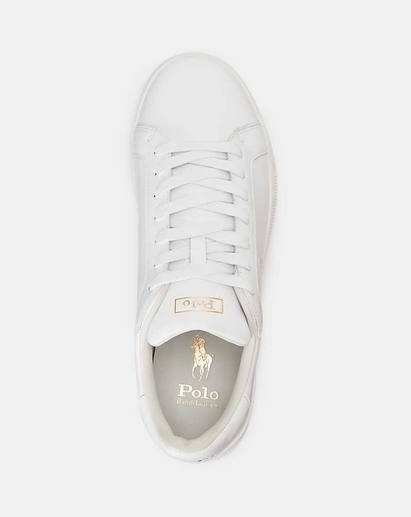 Tenis Ralph Lauren Heritage Court II Leather Mujer Blancos | FRKWHVP-91 - vista 4