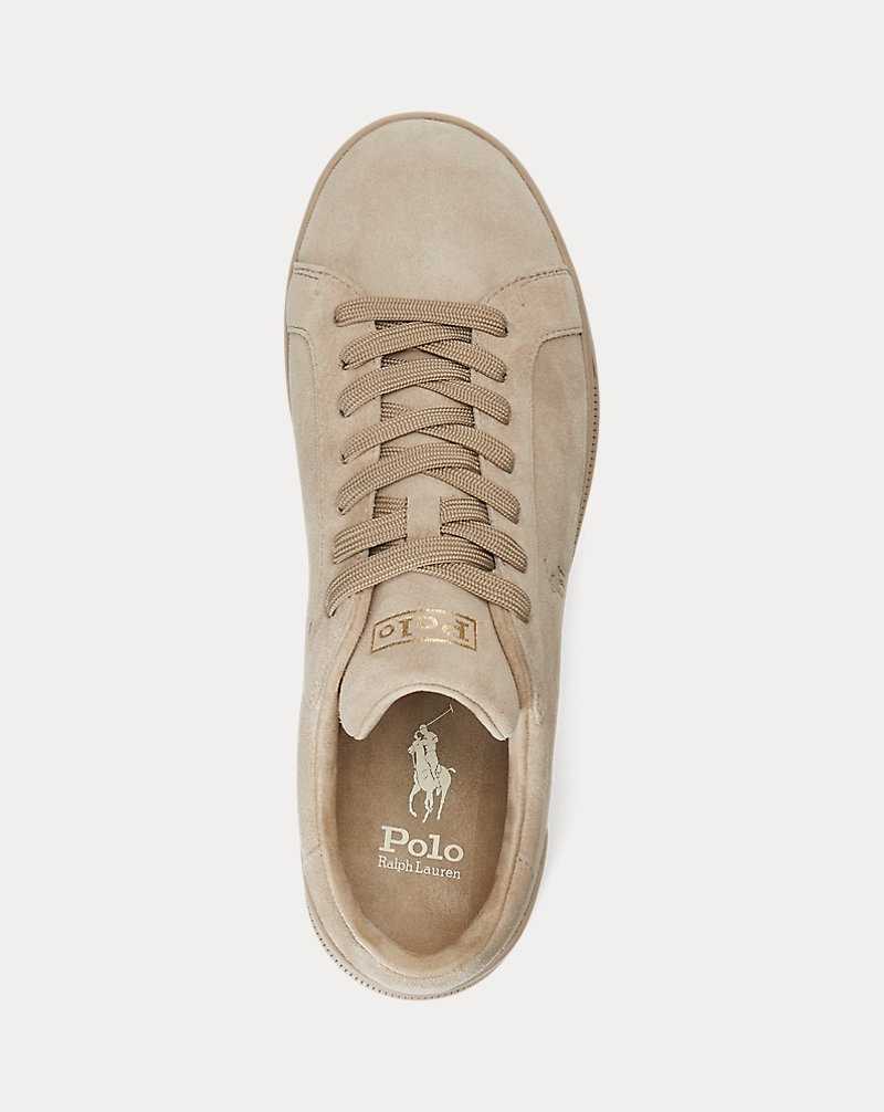 Tenis Ralph Lauren Heritage Court II Suede Hombre Milkshake | BCEYKDJ-09 - vista 4