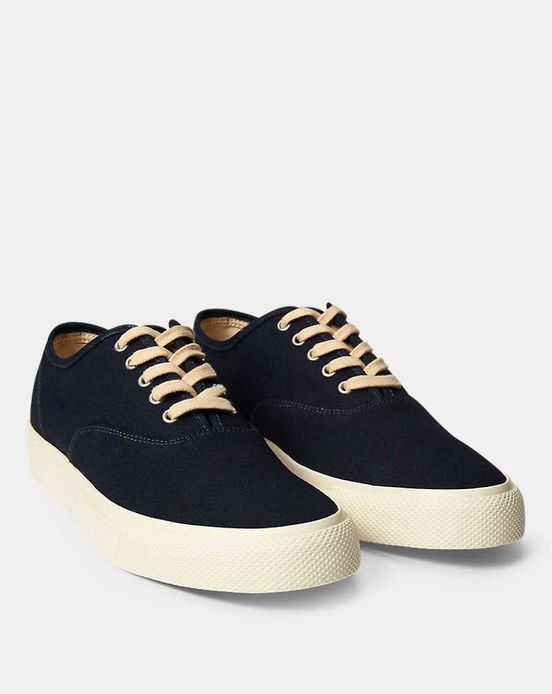 Tenis Ralph Lauren Indigo Canvas Hombre Azules | ZSTOECW-06 - vista 2