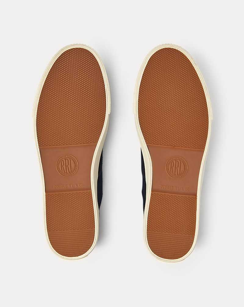 Tenis Ralph Lauren Indigo Canvas Hombre Azules | ZSTOECW-06 - vista 4