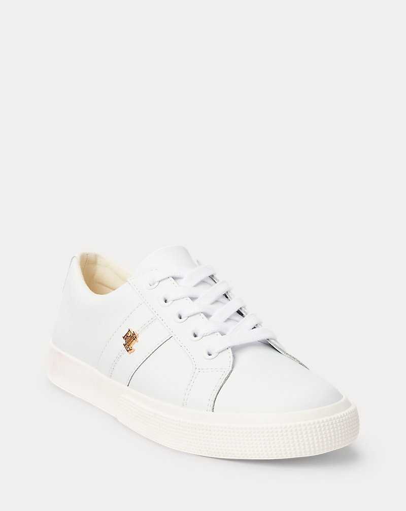 Tenis Ralph Lauren Janson II Action Leather Mujer Blancos | HGKDBPO-02 - vista 2