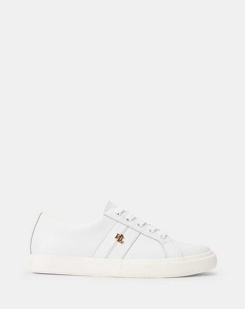 Tenis Ralph Lauren Janson II Action Leather Mujer Blancos | HGKDBPO-02 - vista 1
