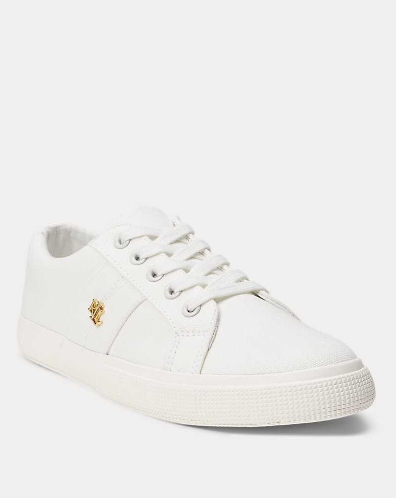 Tenis Ralph Lauren Janson II Canvas Mujer Blancos | VDPARHO-13 - vista 2