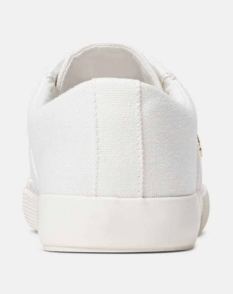 Tenis Ralph Lauren Janson II Canvas Mujer Blancos | VDPARHO-13 - vista 3