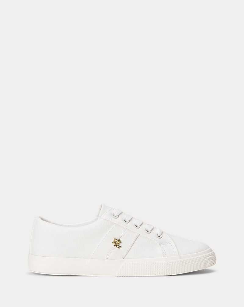 Tenis Ralph Lauren Janson II Canvas Mujer Blancos | VDPARHO-13 - vista 1