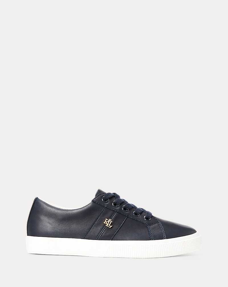 Tenis Ralph Lauren Janson II Nappa Leather Mujer Azul Marino | AZDQXYH-30 - vista 1
