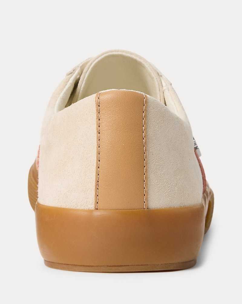 Tenis Ralph Lauren Janson II Suede Leather Mujer Naranjas | RKLGQFI-97 - vista 3