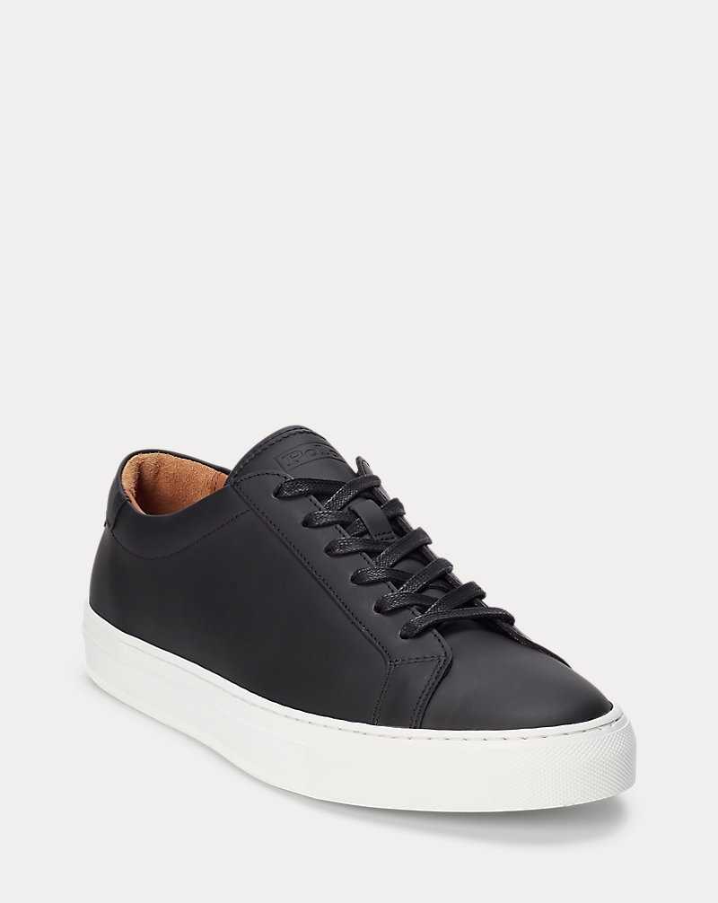 Tenis Ralph Lauren Jermain Leather Hombre Negros | DRPNUSG-60 - vista 2