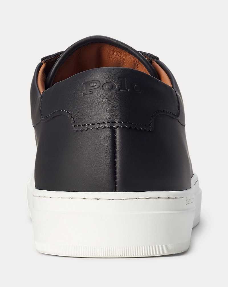 Tenis Ralph Lauren Jermain Leather Hombre Negros | DRPNUSG-60 - vista 3