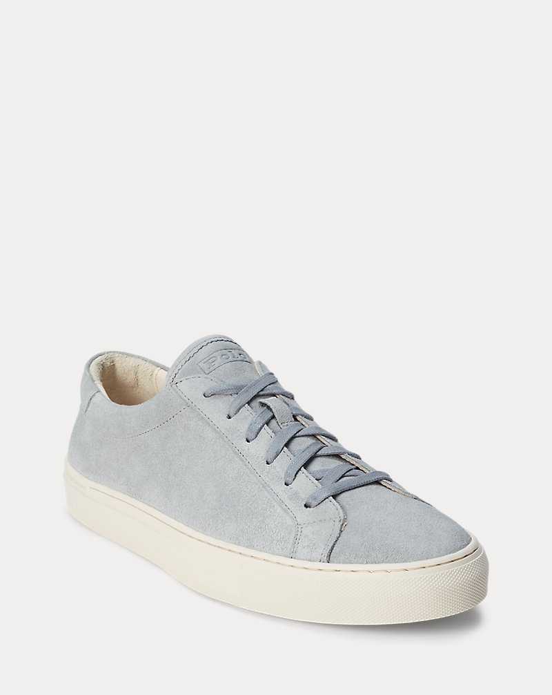 Tenis Ralph Lauren Jermain Suede Hombre Grises | NEBMGYT-40 - vista 2