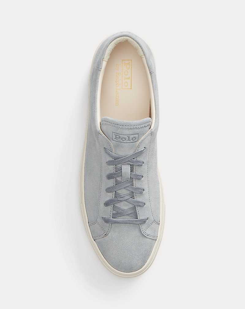 Tenis Ralph Lauren Jermain Suede Hombre Grises | NEBMGYT-40 - vista 4