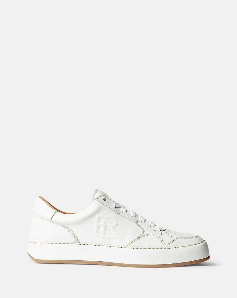 Tenis Ralph Lauren Jinett Calfskin Low-Top Mujer Blancos | GSCKHBQ-49 - vista 1