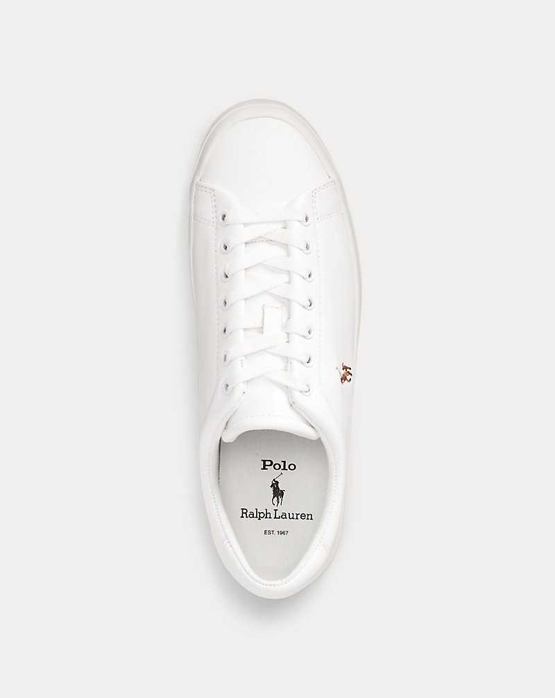 Tenis Ralph Lauren Longwood Leather Hombre Blancos | OKTPVLA-98 - vista 4