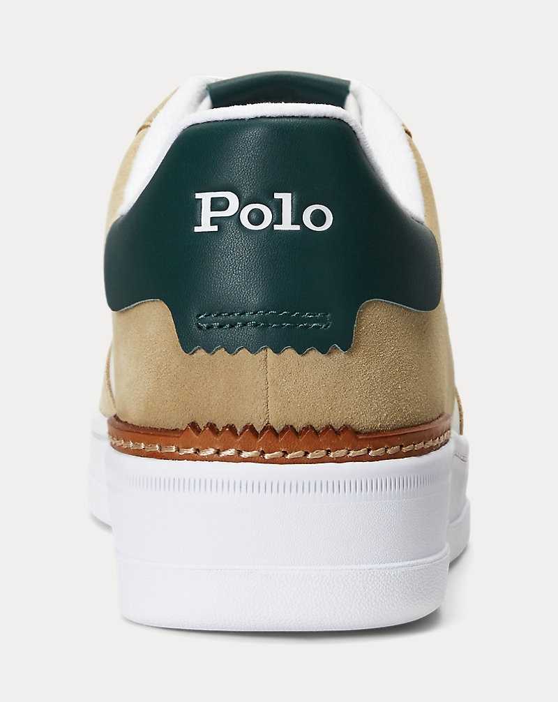 Tenis Ralph Lauren Masters Court Leather-Suede Hombre White/bone/forest | PRGYKEO-24 - vista 3