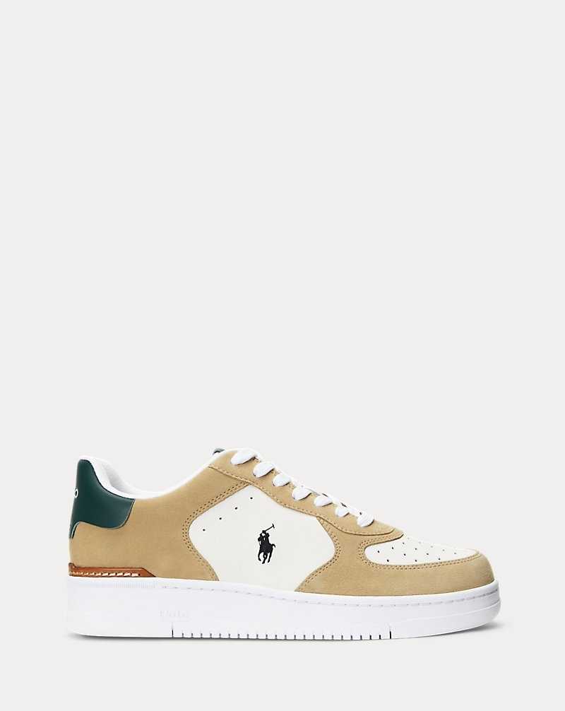 Tenis Ralph Lauren Masters Court Leather-Suede Hombre White/bone/forest | PRGYKEO-24 - vista 1