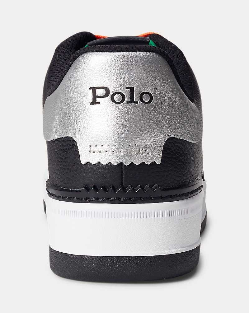 Tenis Ralph Lauren Masters Court Leather Mujer Green/black/orange | THXBLDP-76 - vista 3