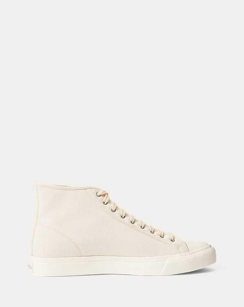 Tenis Ralph Lauren Mayport Canvas Hombre Greige | QZYLMBW-72 - vista 1