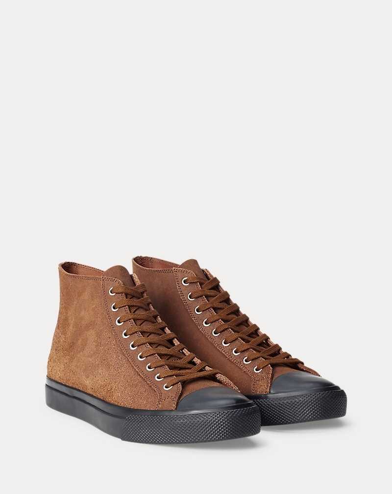 Tenis Ralph Lauren Mayport Suede Hombre Marrom | BUTMNKQ-38 - vista 2