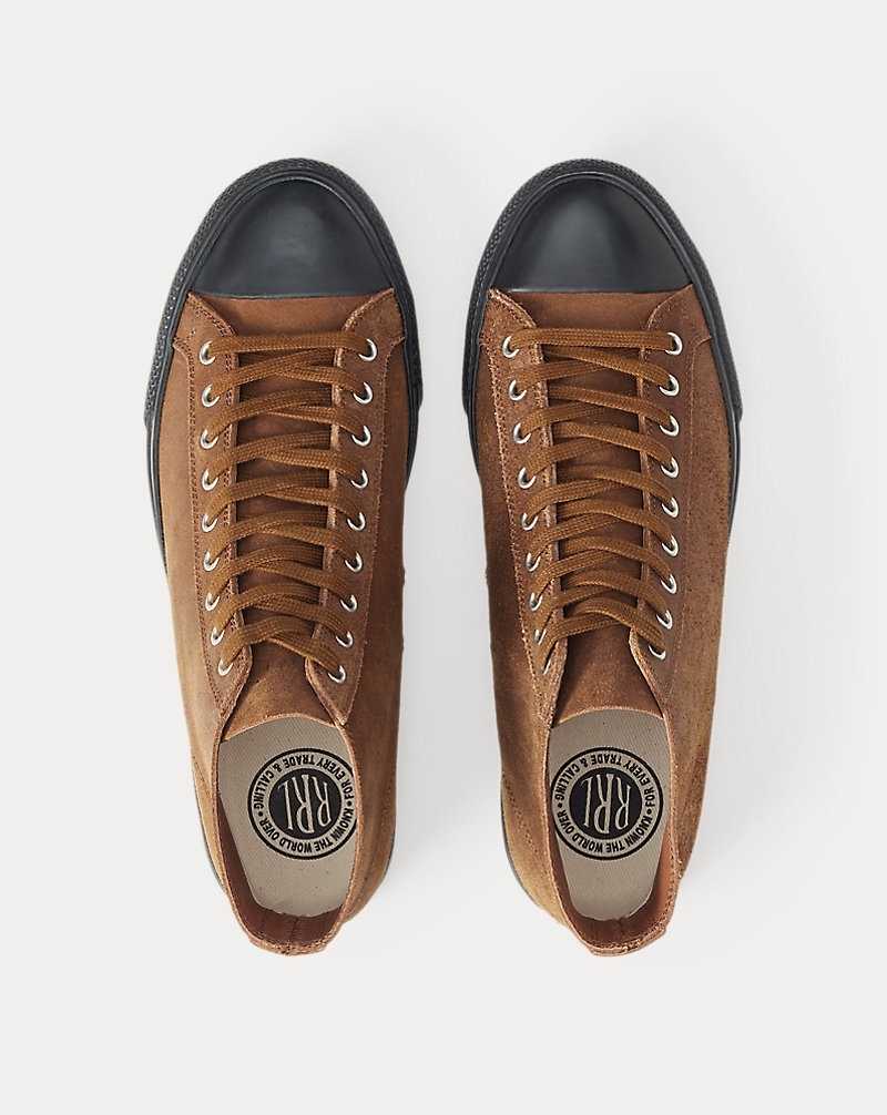 Tenis Ralph Lauren Mayport Suede Hombre Marrom | BUTMNKQ-38 - vista 3