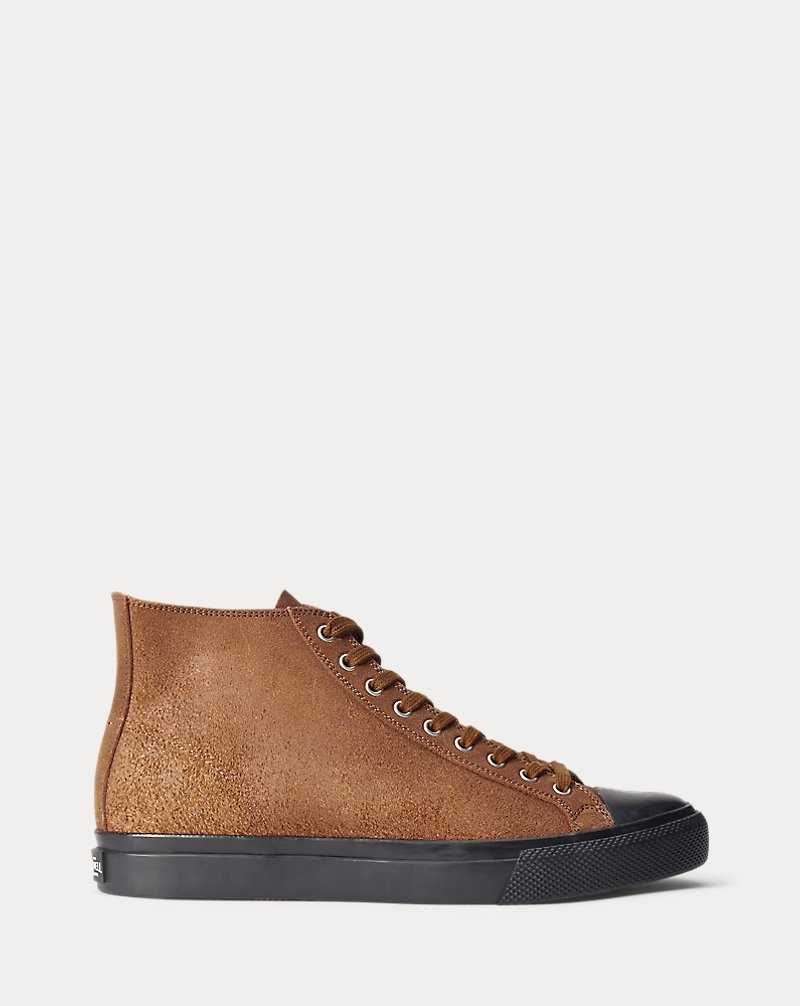 Tenis Ralph Lauren Mayport Suede Hombre Marrom | BUTMNKQ-38 - vista 1