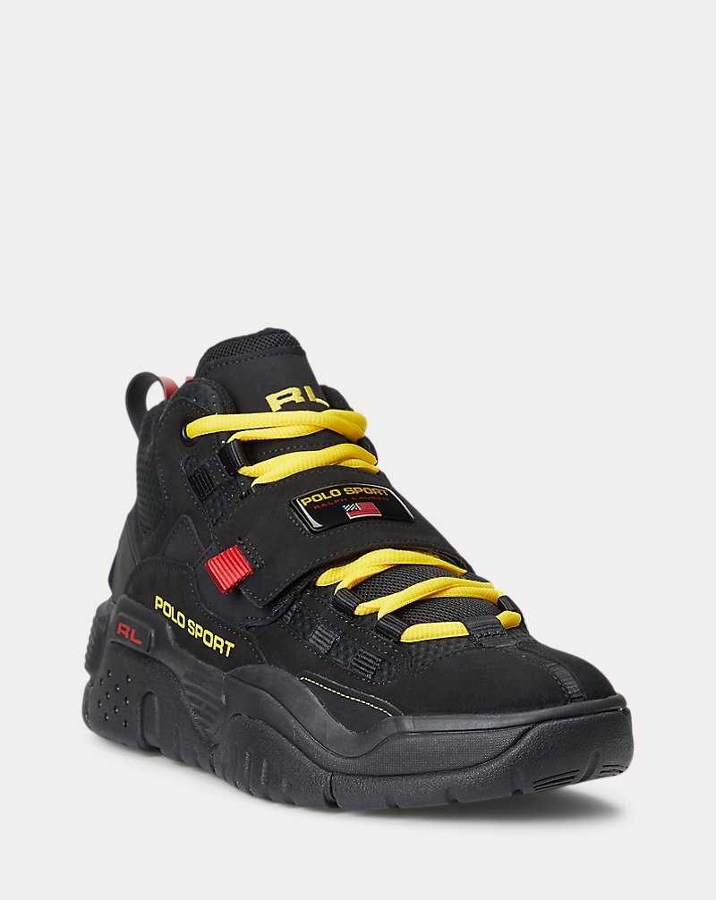 Tenis Ralph Lauren PS100 High-Top Hombre Amarillos | AGFEPXC-07 - vista 2