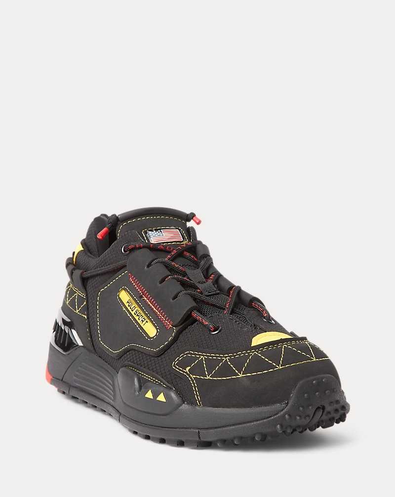 Tenis Ralph Lauren PS200 Hombre Black/Yellow | XISMAHW-76 - vista 2
