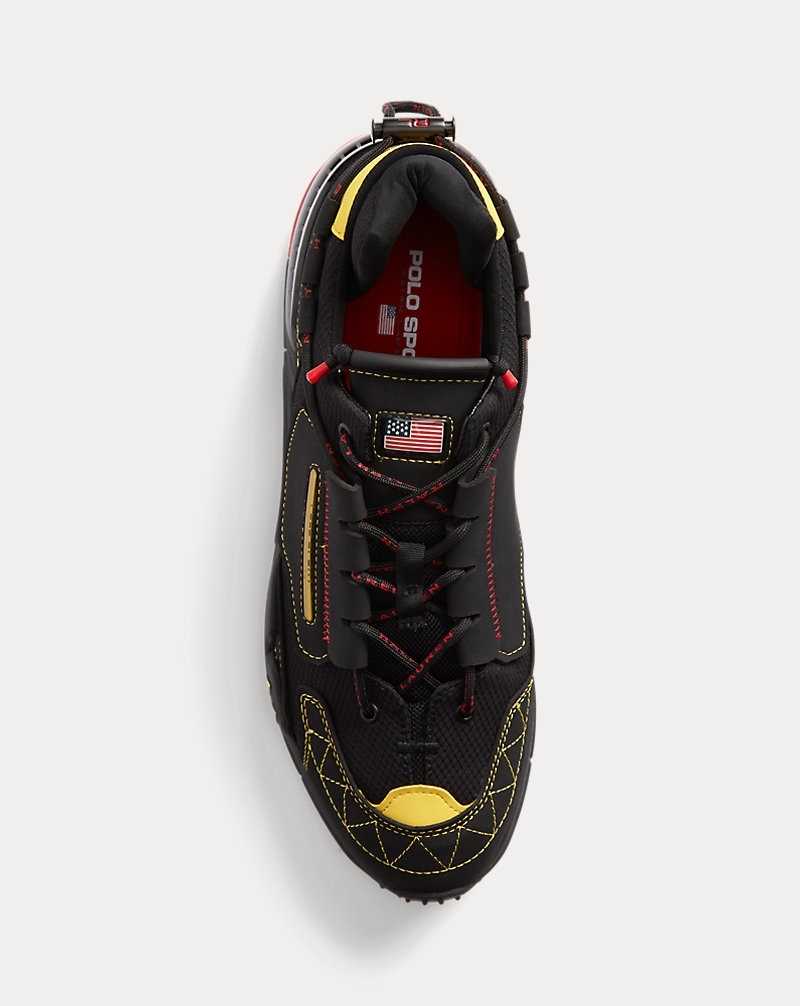 Tenis Ralph Lauren PS200 Hombre Black/Yellow | XISMAHW-76 - vista 4