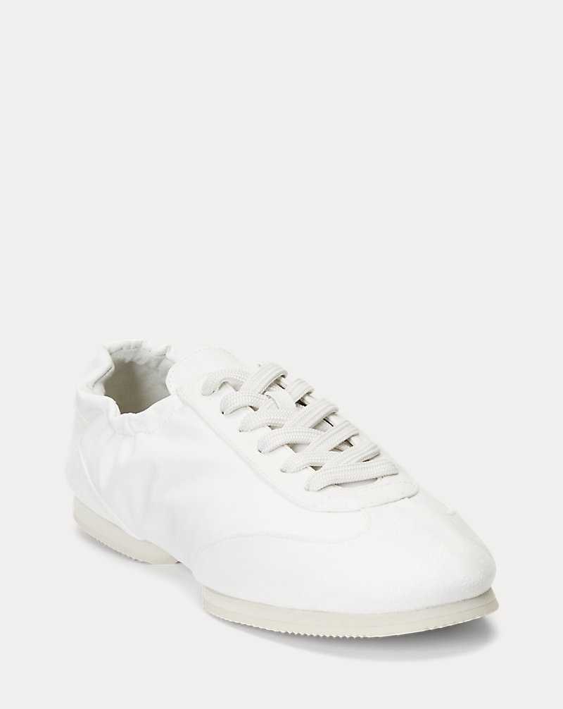 Tenis Ralph Lauren The Suede Pony Ballerina Mujer Blancos | QIPHATY-72 - vista 2