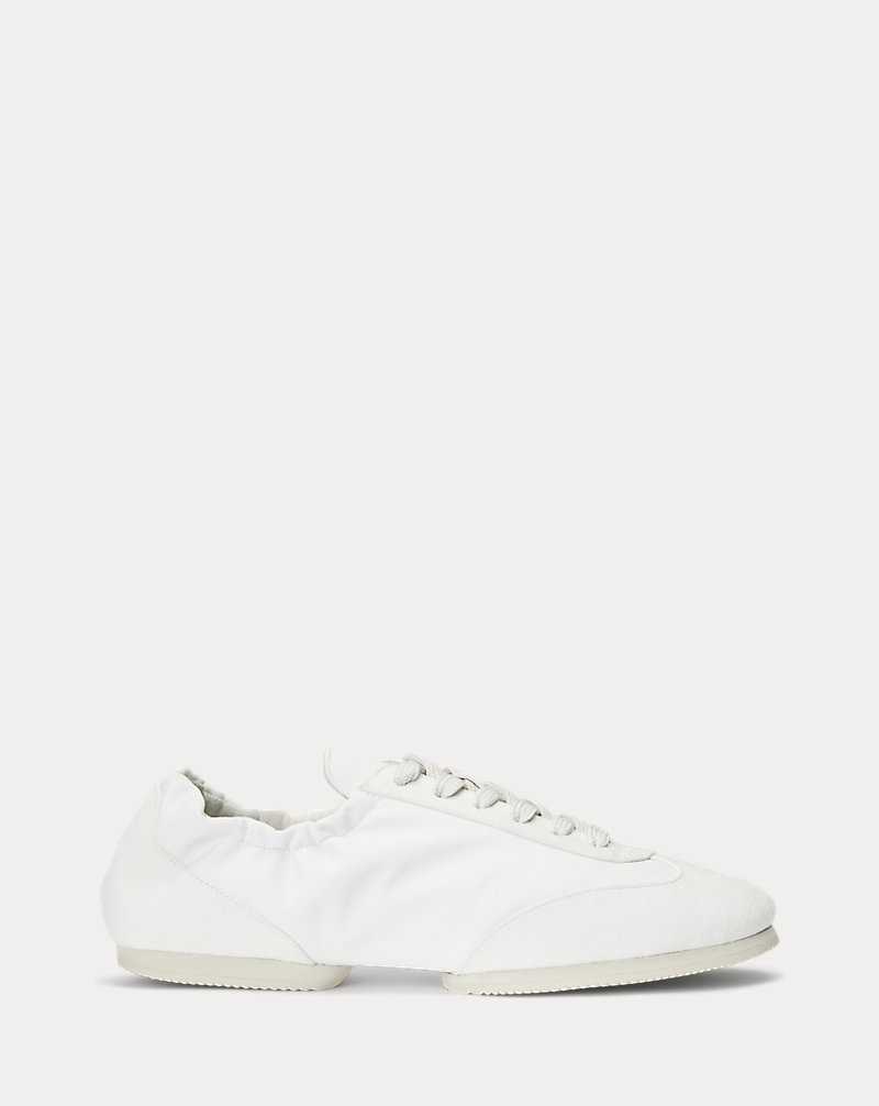 Tenis Ralph Lauren The Suede Pony Ballerina Mujer Blancos | QIPHATY-72 - vista 1
