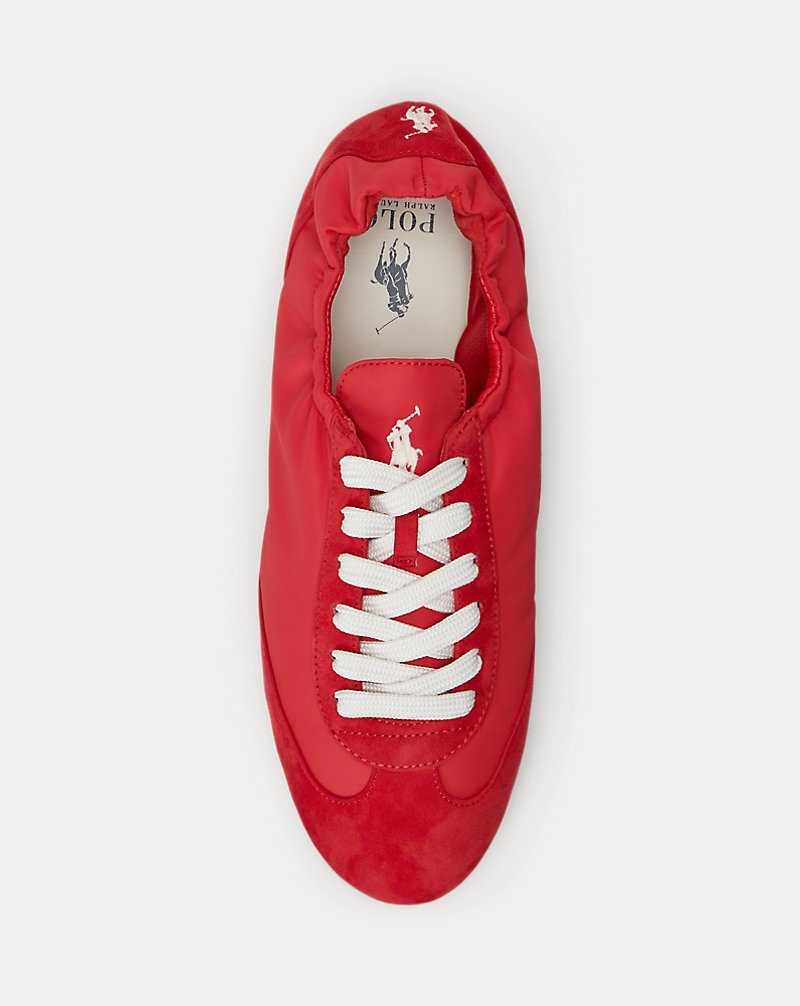 Tenis Ralph Lauren The Suede Pony Ballerina Mujer Ruby | FTWMXKU-36 - vista 4