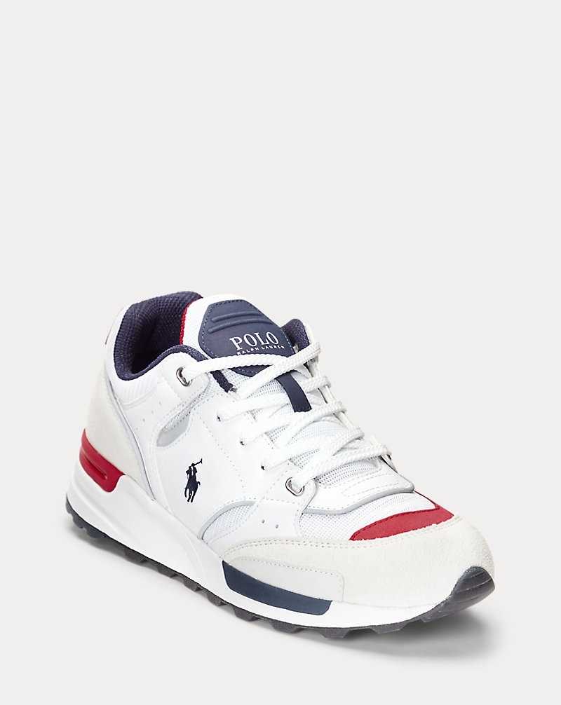 Tenis Ralph Lauren Trackster 200 Hombre Grey/Navy/White/Red | FLIKYHC-30 - vista 2