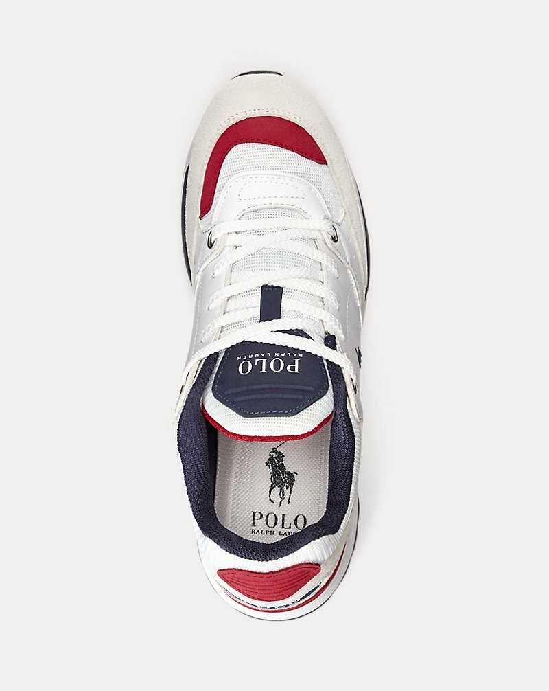 Tenis Ralph Lauren Trackster 200 Hombre Grey/Navy/White/Red | FLIKYHC-30 - vista 4