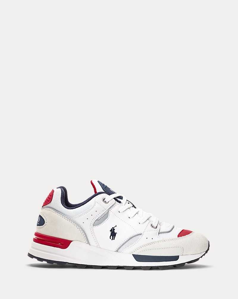 Tenis Ralph Lauren Trackster 200 Hombre Grey/Navy/White/Red | FLIKYHC-30 - vista 1