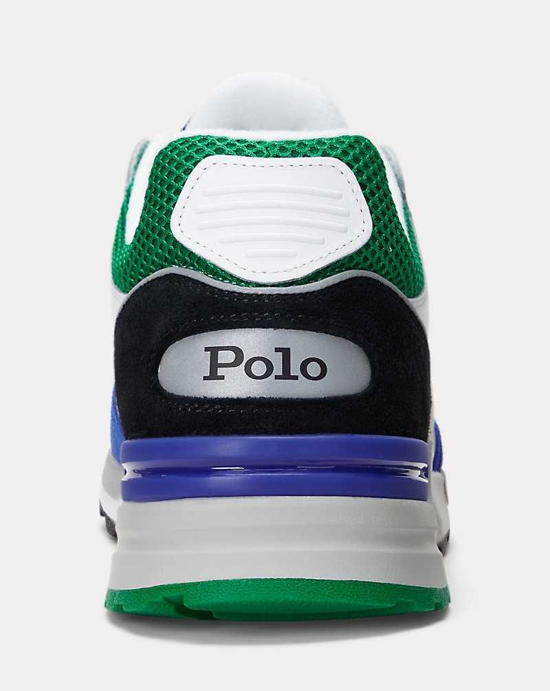 Tenis Ralph Lauren Trackster 200 Hombre White/royal/green | ZJDUWHT-79 - vista 3