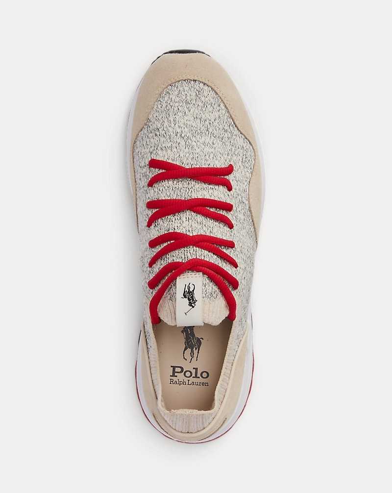 Tenis Ralph Lauren Trackster 200II Knit Hombre Grises Claro | CFXNIRH-47 - vista 4