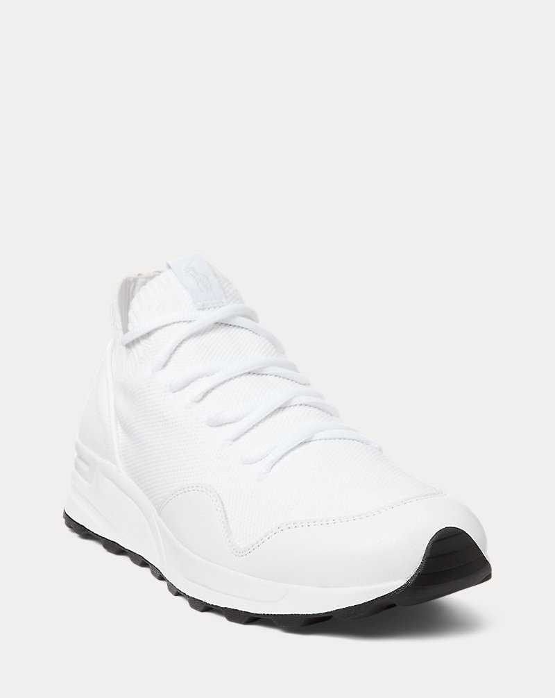 Tenis Ralph Lauren Trackster 200II Knit Hombre Blancos | SIVNPAE-70 - vista 2