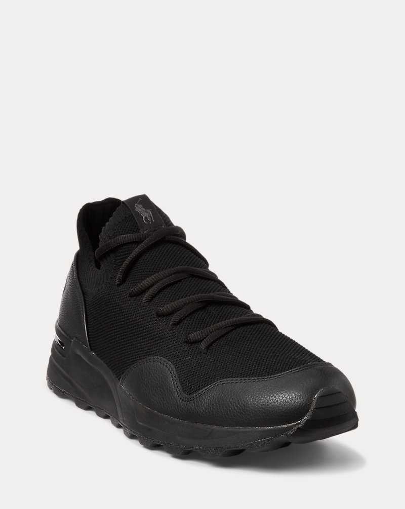 Tenis Ralph Lauren Trackster 200II Knit Hombre Negros | TOAFRED-03 - vista 2