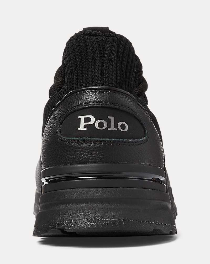 Tenis Ralph Lauren Trackster 200II Knit Hombre Negros | TOAFRED-03 - vista 3