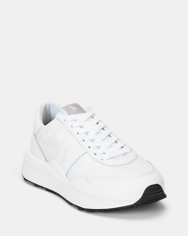 Tenis Ralph Lauren Train 89 Leather Oxford Mujer Blancos | BULNMWO-35 - vista 2