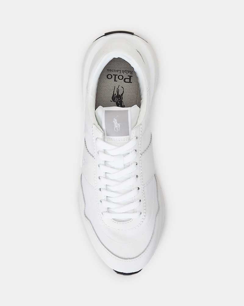 Tenis Ralph Lauren Train 89 Leather Oxford Mujer Blancos | BULNMWO-35 - vista 3