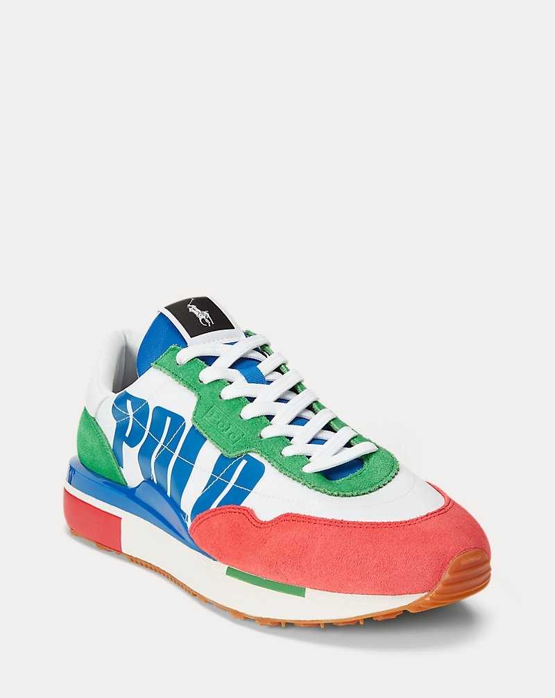 Tenis Ralph Lauren Train 89 Logo Colour-Blocked Hombre Blancos | EGHTDNJ-72 - vista 2