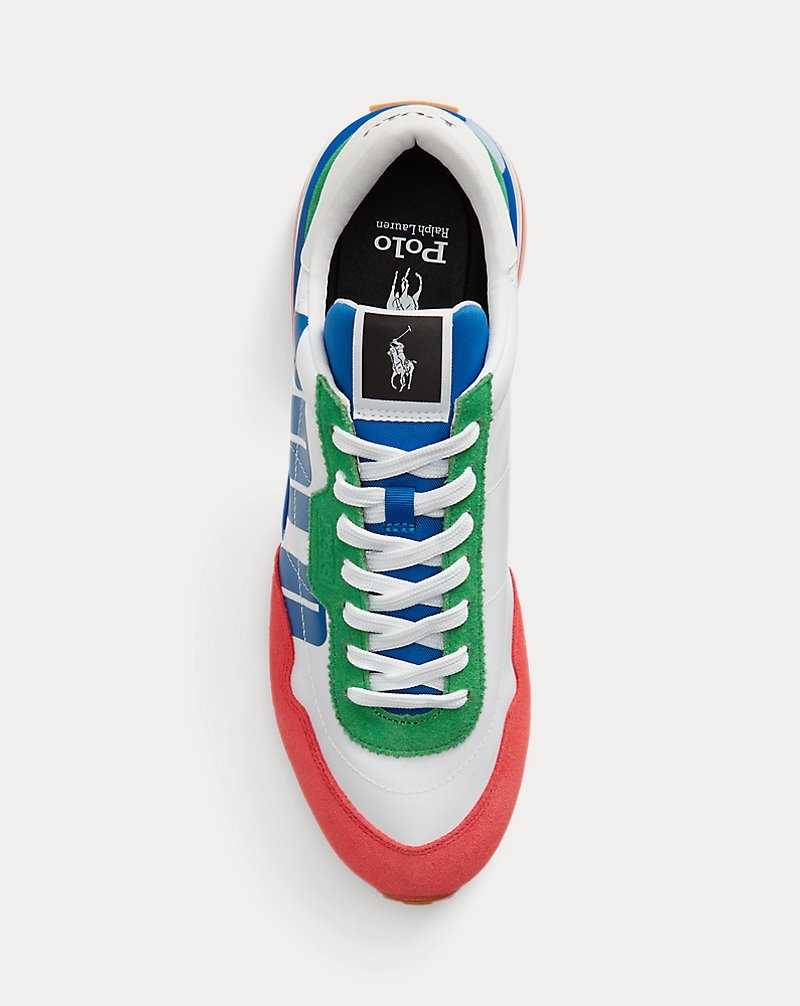 Tenis Ralph Lauren Train 89 Logo Colour-Blocked Hombre Blancos | EGHTDNJ-72 - vista 4
