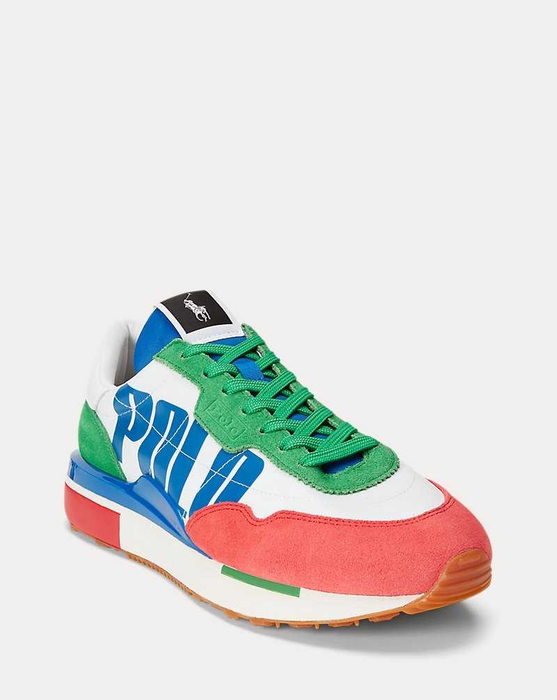 Tenis Ralph Lauren Train 89 Logo Colour-Blocked Hombre Blancos | EGHTDNJ-72 - vista 5