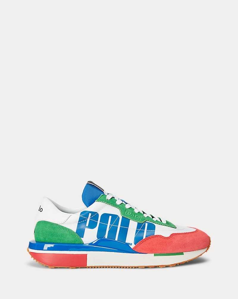 Tenis Ralph Lauren Train 89 Logo Colour-Blocked Hombre Blancos | EGHTDNJ-72 - vista 1