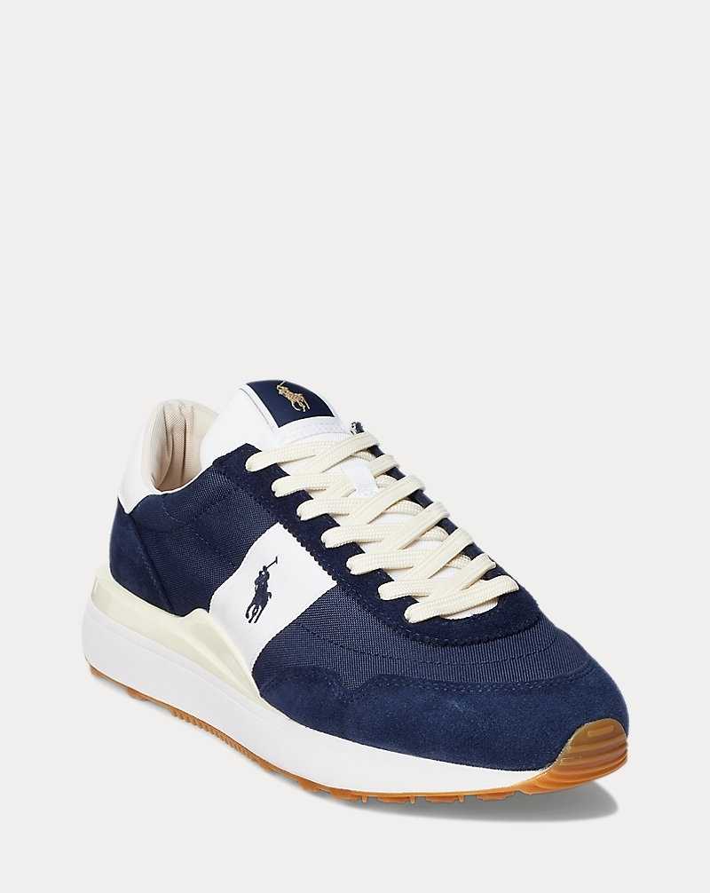 Tenis Ralph Lauren Train 89 Suede and Oxford Hombre Hunter Navy/White | ORAWYCV-37 - vista 2